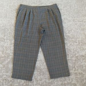 Fundamental Things Plaid Pleated Pants 20W Black White Blue
